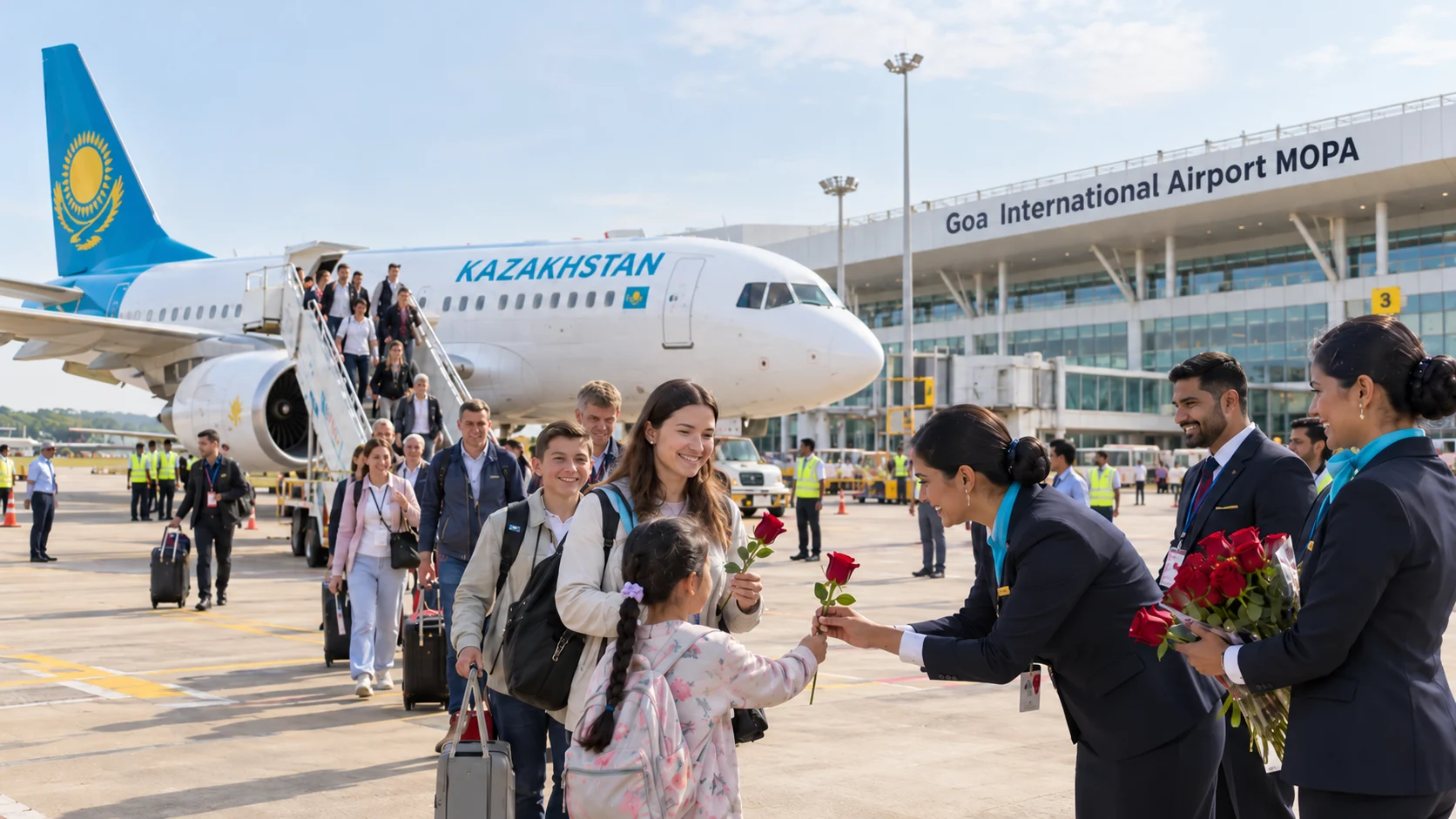 Bandara Mopa Goa Sambut Penerbangan Charter Pertama Kazakhstan