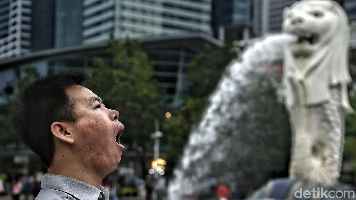 Patung Merlion Singapura Ditutup Sementara untuk Perawatan