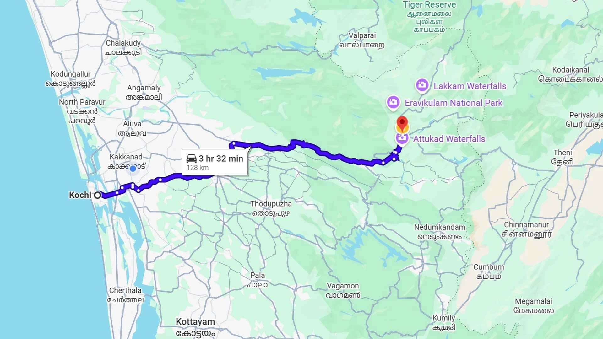 Jarak, Rute, dan Transportasi dari Kochi ke Munnar